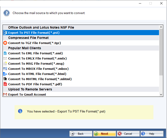 Free NSF to PST Converter 